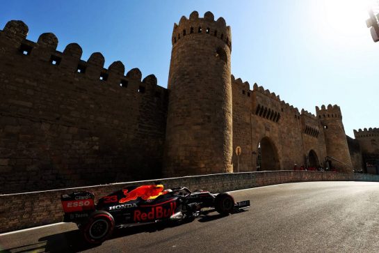 Max Verstappen (NLD) Red Bull Racing RB16B.
05.06.2021. Formula 1 World Championship, Rd 6, Azerbaijan Grand Prix, Baku Street Circuit, Azerbaijan, Qualifying Day.
- www.xpbimages.com, EMail: requests@xpbimages.com &copy; Copyright: Moy / XPB Images