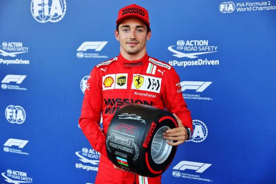 Charles Leclerc (MON) Ferrari with the Pirelli Pole Position Award in parc ferme.
05.06.2021. Formula 1 World Championship, Rd 6, Azerbaijan Grand Prix, Baku Street Circuit, Azerbaijan, Qualifying Day.
- www.xpbimages.com, EMail: requests@xpbimages.com &copy; Copyright: Batchelor / XPB Images