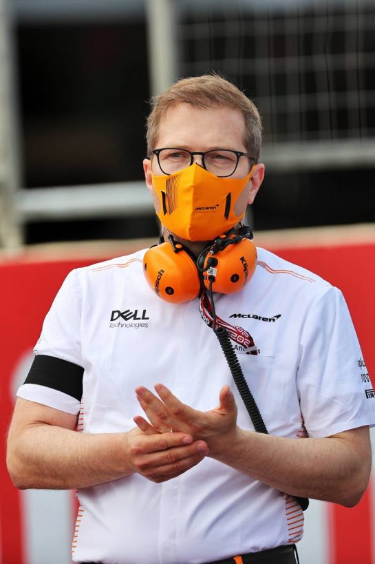 Andreas Seidl, McLaren Managing Director on the grid - black armband in tribute to Mansour Ojjeh, McLaren shareholder.
06.06.2021. Formula 1 World Championship, Rd 6, Azerbaijan Grand Prix, Baku Street Circuit, Azerbaijan, Race Day.
- www.xpbimages.com, EMail: requests@xpbimages.com &copy; Copyright: Batchelor / XPB Images