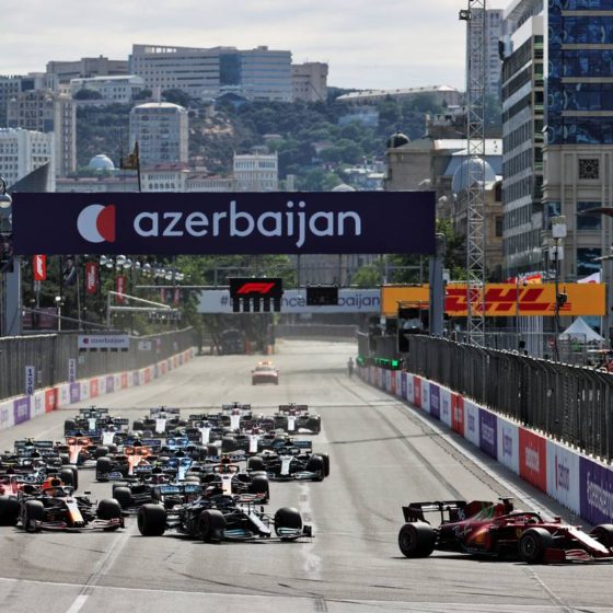 Perez wins Baku shoot-out after Verstappen disaster