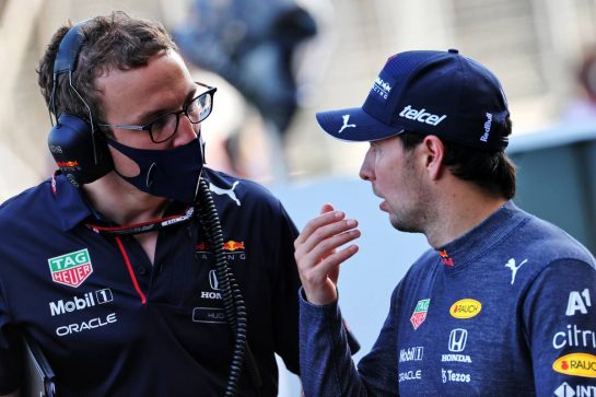 Sergio Perez (MEX) Red Bull Racing in the pits while the race is stopped.
06.06.2021. Formula 1 World Championship, Rd 6, Azerbaijan Grand Prix, Baku Street Circuit, Azerbaijan, Race Day.
- www.xpbimages.com, EMail: requests@xpbimages.com &copy; Copyright: Charniaux / XPB Images