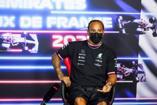 Lewis Hamilton (GBR) Mercedes AMG F1 in the FIA Press Conference.
17.06.2021. Formula 1 World Championship, Rd 7, French Grand Prix, Paul Ricard, France, Preparation Day.
- www.xpbimages.com, EMail: requests@xpbimages.com &copy; Copyright: FIA Pool Image for Editorial Use Only