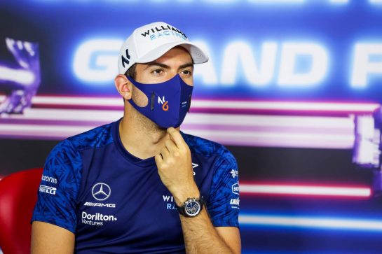 Nicholas Latifi (CDN) Williams Racing in the FIA Press Conference.
17.06.2021. Formula 1 World Championship, Rd 7, French Grand Prix, Paul Ricard, France, Preparation Day.
- www.xpbimages.com, EMail: requests@xpbimages.com &copy; Copyright: FIA Pool Image for Editorial Use Only