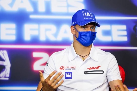 Mick Schumacher (GER) Haas F1 Team in the FIA Press Conference.
17.06.2021. Formula 1 World Championship, Rd 7, French Grand Prix, Paul Ricard, France, Preparation Day.
- www.xpbimages.com, EMail: requests@xpbimages.com &copy; Copyright: FIA Pool Image for Editorial Use Only