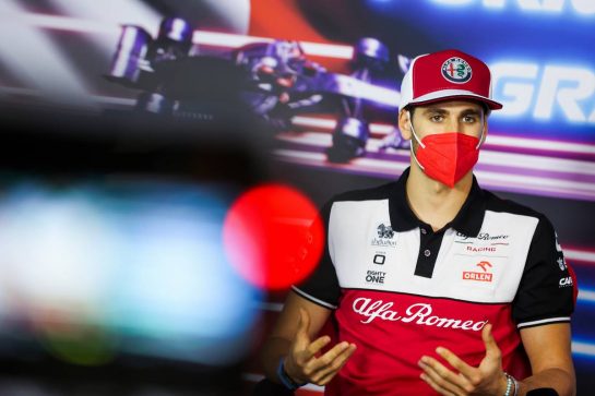 Antonio Giovinazzi (ITA) Alfa Romeo Racing in the FIA Press Conference.
17.06.2021. Formula 1 World Championship, Rd 7, French Grand Prix, Paul Ricard, France, Preparation Day.
- www.xpbimages.com, EMail: requests@xpbimages.com &copy; Copyright: FIA Pool Image for Editorial Use Only