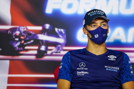 George Russell (GBR) Williams Racing in the FIA Press Conference.
17.06.2021. Formula 1 World Championship, Rd 7, French Grand Prix, Paul Ricard, France, Preparation Day.
- www.xpbimages.com, EMail: requests@xpbimages.com &copy; Copyright: FIA Pool Image for Editorial Use Only