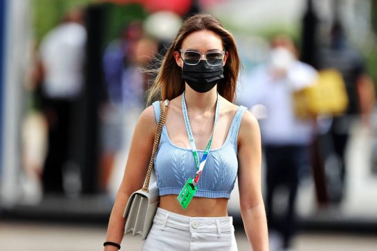 Elena Berri (ITA) girlfriend of Esteban Ocon (FRA) Alpine F1 Team. 
19.06.2021. Formula 1 World Championship, Rd 7, French Grand Prix, Paul Ricard, France, Qualifying Day.
- www.xpbimages.com, EMail: requests@xpbimages.com &copy; Copyright: Moy / XPB Images