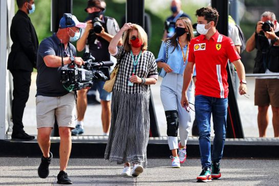 Charles Leclerc (MON) Ferrari with his mother Pascale Leclerc.
19.06.2021. Formula 1 World Championship, Rd 7, French Grand Prix, Paul Ricard, France, Qualifying Day.
- www.xpbimages.com, EMail: requests@xpbimages.com &copy; Copyright: Moy / XPB Images