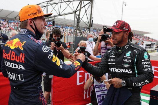 Pole for Max Verstappen (NLD) Red Bull Racing and 2nd for Lewis Hamilton (GBR) Mercedes AMG F1 W12.
19.06.2021. Formula 1 World Championship, Rd 7, French Grand Prix, Paul Ricard, France, Qualifying Day.
- www.xpbimages.com, EMail: requests@xpbimages.com &copy; Copyright: Batchelor / XPB Images