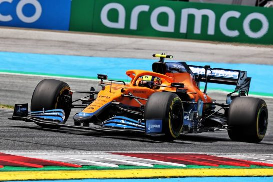 Lando Norris (GBR) McLaren MCL35M.
25.06.2021. Formula 1 World Championship, Rd 8, Steiermark Grand Prix, Spielberg, Austria, Practice Day.
- www.xpbimages.com, EMail: requests@xpbimages.com © Copyright: Batchelor / XPB Images