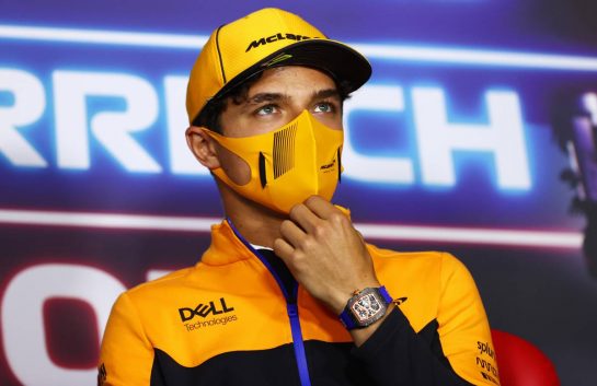 Lando Norris (GBR) McLaren in the FIA Press Conference.
01.07.2021. Formula 1 World Championship, Rd 9, Austrian Grand Prix, Spielberg, Austria, Preparation Day.
- www.xpbimages.com, EMail: requests@xpbimages.com © Copyright: FIA Pool Image for Editorial Use Only