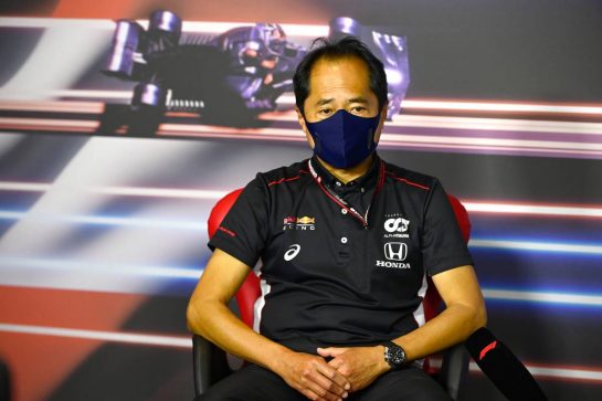 Toyoharu Tanabe (JPN) Honda Racing F1 Technical Director in the FIA Press Conference.
02.07.2021. Formula 1 World Championship, Rd 9, Austrian Grand Prix, Spielberg, Austria, Practice Day.
- www.xpbimages.com, EMail: requests@xpbimages.com © Copyright: FIA Pool Image for Editorial Use Only