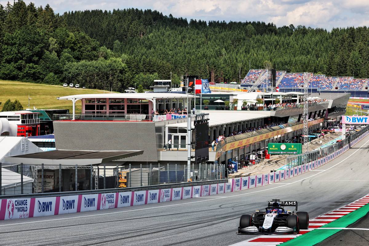 George Russell (GBR) Williams Racing FW43B. 03.07.2021. Formula 1 World Championship, Rd 9, Austrian Grand Prix, Spielberg