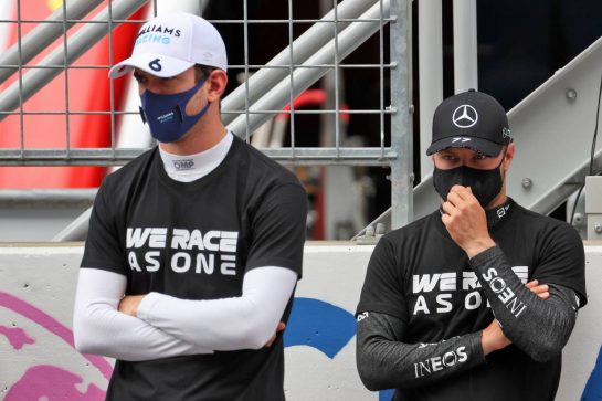 (L to R): Nicholas Latifi (CDN) Williams Racing and Valtteri Bottas (FIN) Mercedes AMG F1 on the grid.
04.07.2021. Formula 1 World Championship, Rd 9, Austrian Grand Prix, Spielberg, Austria, Race Day.
- www.xpbimages.com, EMail: requests@xpbimages.com © Copyright: Batchelor / XPB Images