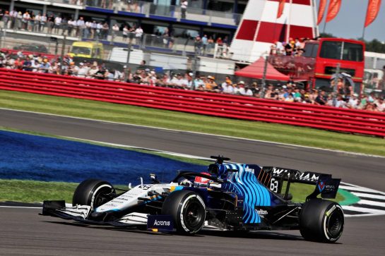 George Russell (GBR) Williams Racing FW43B.
18.07.2021. Formula 1 World Championship, Rd 10, British Grand Prix, Silverstone, England, Race Day.
- www.xpbimages.com, EMail: requests@xpbimages.com &copy; Copyright: Batchelor / XPB Images