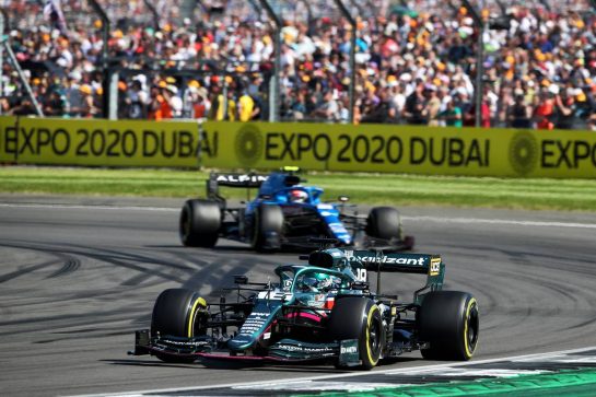 Lance Stroll (CDN) Aston Martin F1 Team AMR21.
18.07.2021. Formula 1 World Championship, Rd 10, British Grand Prix, Silverstone, England, Race Day.
 - www.xpbimages.com, EMail: requests@xpbimages.com &copy; Copyright: Davenport / XPB Images
