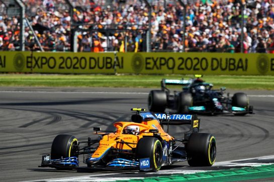 Lando Norris (GBR) McLaren MCL35M.
18.07.2021. Formula 1 World Championship, Rd 10, British Grand Prix, Silverstone, England, Race Day.
 - www.xpbimages.com, EMail: requests@xpbimages.com &copy; Copyright: Davenport / XPB Images