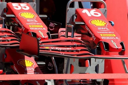Ferrari SF-21 front wings.
29.07.2021. Formula 1 World Championship, Rd 11, Hungarian Grand Prix, Budapest, Hungary, Preparation Day.
- www.xpbimages.com, EMail: requests@xpbimages.com © Copyright: Batchelor / XPB Images