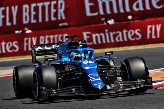 Fernando Alonso (ESP) Alpine F1 Team A521.
30.07.2021. Formula 1 World Championship, Rd 11, Hungarian Grand Prix, Budapest, Hungary, Practice Day.
- www.xpbimages.com, EMail: requests@xpbimages.com © Copyright: Batchelor / XPB Images