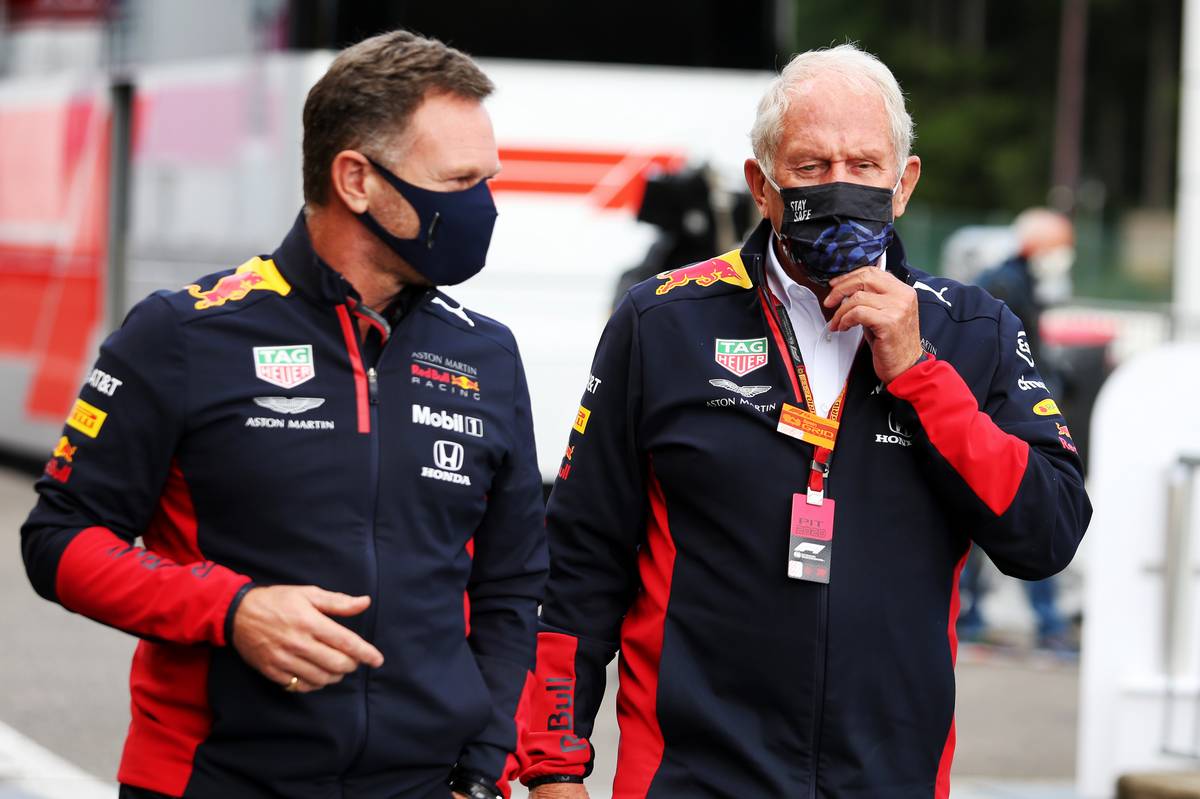 Christian Horner (GBR) Red Bull Racing Team Principal with Dr Helmut Marko (AUT) Red Bull Motorsport Consultant.