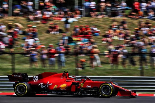 Carlos Sainz Jr (ESP) Ferrari SF-21.
31.07.2021. Formula 1 World Championship, Rd 11, Hungarian Grand Prix, Budapest, Hungary, Qualifying Day.
- www.xpbimages.com, EMail: requests@xpbimages.com &copy; Copyright: Batchelor / XPB Images