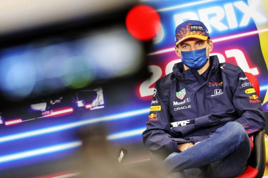 Max Verstappen (NLD) Red Bull Racing in the FIA Press Conference.
26.08.2021. Formula 1 World Championship, Rd 12, Belgian Grand Prix, Spa Francorchamps, Belgium, Preparation Day.
- www.xpbimages.com, EMail: requests@xpbimages.com © Copyright: Charniaux / XPB Images