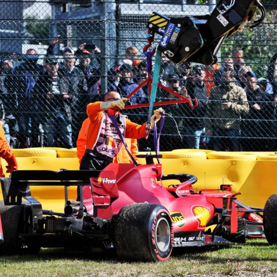 Verstappen narrowly top in Belgian FP2 before crash