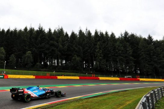 Esteban Ocon (FRA) Alpine F1 Team A521.
28.08.2021. Formula 1 World Championship, Rd 12, Belgian Grand Prix, Spa Francorchamps, Belgium, Qualifying Day.
- www.xpbimages.com, EMail: requests@xpbimages.com © Copyright: Charniaux / XPB Images