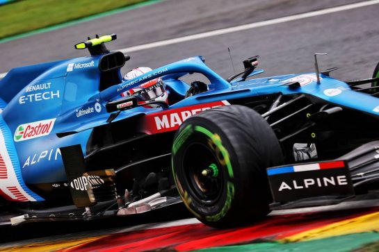 Esteban Ocon (FRA) Alpine F1 Team A521.
28.08.2021. Formula 1 World Championship, Rd 12, Belgian Grand Prix, Spa Francorchamps, Belgium, Qualifying Day.
- www.xpbimages.com, EMail: requests@xpbimages.com © Copyright: Batchelor / XPB Images