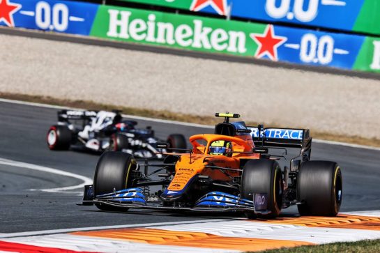 Lando Norris (GBR) McLaren MCL35M.
05.09.2021. Formula 1 World Championship, Rd 13, Dutch Grand Prix, Zandvoort, Netherlands, Race Day.
- www.xpbimages.com, EMail: requests@xpbimages.com © Copyright: Batchelor / XPB Images