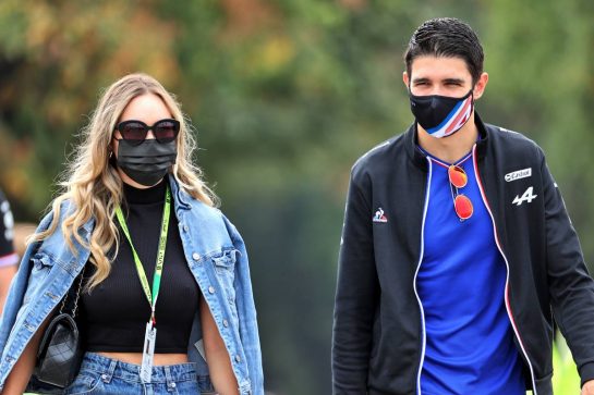 Esteban Ocon (FRA) Alpine F1 Team with his girlfriend Elena Berri (ITA).
10.09.2021. Formula 1 World Championship, Rd 14, Italian Grand Prix, Monza, Italy, Qualifying Day.
- www.xpbimages.com, EMail: requests@xpbimages.com &copy; Copyright: Batchelor / XPB Images