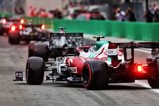 Antonio Giovinazzi (ITA) Alfa Romeo Racing C41 leaves the pits.
10.09.2021. Formula 1 World Championship, Rd 14, Italian Grand Prix, Monza, Italy, Qualifying Day.
- www.xpbimages.com, EMail: requests@xpbimages.com &copy; Copyright: Moy / XPB Images