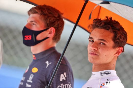 Lando Norris (GBR) McLaren on the grid.
12.09.2021. Formula 1 World Championship, Rd 14, Italian Grand Prix, Monza, Italy, Race Day.
- www.xpbimages.com, EMail: requests@xpbimages.com &copy; Copyright: Charniaux / XPB Images