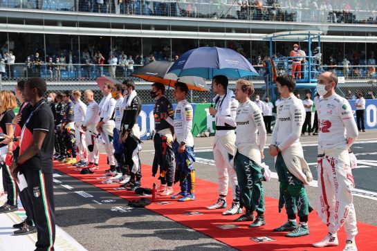 The Drivers line up on the grid.
12.09.2021. Formula 1 World Championship, Rd 14, Italian Grand Prix, Monza, Italy, Race Day.
- www.xpbimages.com, EMail: requests@xpbimages.com &copy; Copyright: Batchelor / XPB Images