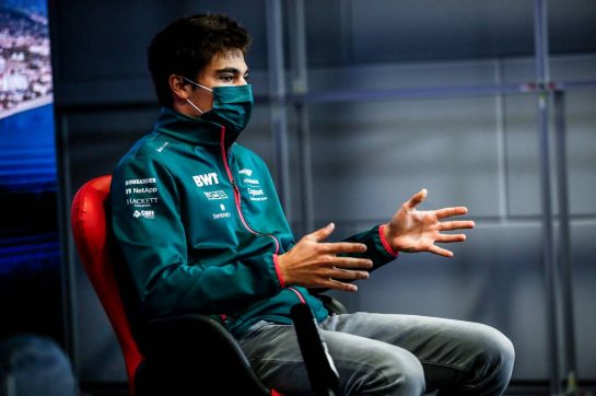 Lance Stroll (CDN) Aston Martin F1 Team in the FIA Press Conference.
23.09.2021. Formula 1 World Championship, Rd 15, Russian Grand Prix, Sochi Autodrom, Sochi, Russia, Preparation Day.
- www.xpbimages.com, EMail: requests@xpbimages.com &copy; Copyright: FIA Pool Image for Editorial Use Only