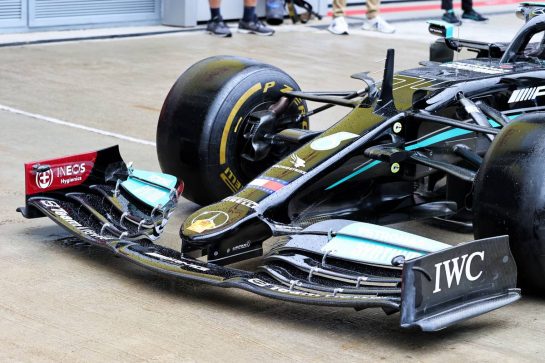 Mercedes AMG F1 W12 front wing.
23.09.2021. Formula 1 World Championship, Rd 15, Russian Grand Prix, Sochi Autodrom, Sochi, Russia, Preparation Day.
- www.xpbimages.com, EMail: requests@xpbimages.com &copy; Copyright: Moy / XPB Images