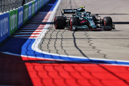 Sebastian Vettel (GER) Aston Martin F1 Team AMR21.
24.09.2021. Formula 1 World Championship, Rd 15, Russian Grand Prix, Sochi Autodrom, Sochi, Russia, Practice Day.
- www.xpbimages.com, EMail: requests@xpbimages.com &copy; Copyright: Moy / XPB Images