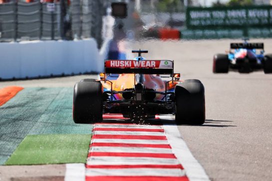 Daniel Ricciardo (AUS) McLaren MCL35M.
24.09.2021. Formula 1 World Championship, Rd 15, Russian Grand Prix, Sochi Autodrom, Sochi, Russia, Practice Day.
- www.xpbimages.com, EMail: requests@xpbimages.com &copy; Copyright: Batchelor / XPB Images