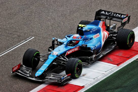 Esteban Ocon (FRA) Alpine F1 Team A521.
25.09.2021. Formula 1 World Championship, Rd 15, Russian Grand Prix, Sochi Autodrom, Sochi, Russia, Qualifying Day.
- www.xpbimages.com, EMail: requests@xpbimages.com © Copyright: Moy / XPB Images