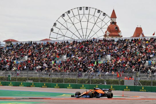 Lando Norris (GBR) McLaren MCL35M.
26.09.2021. Formula 1 World Championship, Rd 15, Russian Grand Prix, Sochi Autodrom, Sochi, Russia, Race Day.
- www.xpbimages.com, EMail: requests@xpbimages.com &copy; Copyright: Moy / XPB Images