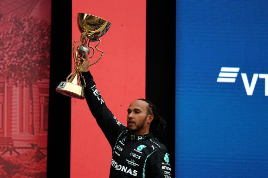 1st place Lewis Hamilton (GBR) Mercedes AMG F1 W12.
26.09.2021. Formula 1 World Championship, Rd 15, Russian Grand Prix, Sochi Autodrom, Sochi, Russia, Race Day.
- www.xpbimages.com, EMail: requests@xpbimages.com &copy; Copyright: Batchelor / XPB Images