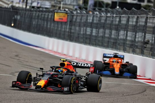 Sergio Perez (MEX) Red Bull Racing RB16B.
26.09.2021. Formula 1 World Championship, Rd 15, Russian Grand Prix, Sochi Autodrom, Sochi, Russia, Race Day.
- www.xpbimages.com, EMail: requests@xpbimages.com &copy; Copyright: Batchelor / XPB Images