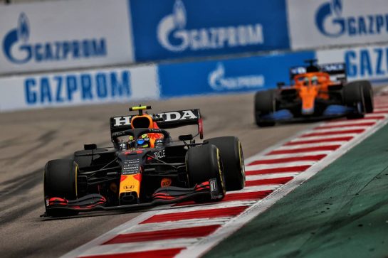 Sergio Perez (MEX) Red Bull Racing RB16B.
26.09.2021. Formula 1 World Championship, Rd 15, Russian Grand Prix, Sochi Autodrom, Sochi, Russia, Race Day.
- www.xpbimages.com, EMail: requests@xpbimages.com &copy; Copyright: Moy / XPB Images
