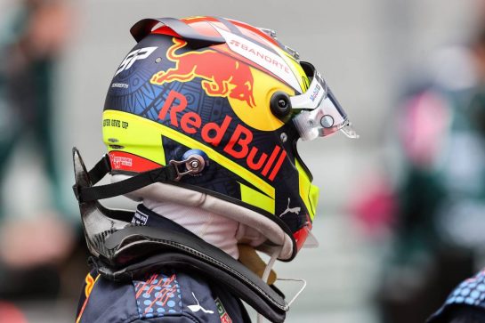 Sergio Perez (MEX) Red Bull Racing on the grid.
26.09.2021. Formula 1 World Championship, Rd 15, Russian Grand Prix, Sochi Autodrom, Sochi, Russia, Race Day.
- www.xpbimages.com, EMail: requests@xpbimages.com &copy; Copyright: Charniaux / XPB Images