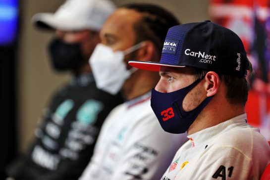 Max Verstappen (NLD) Red Bull Racing in the post qualifying FIA Press Conference.
09.10.2021. Formula 1 World Championship, Rd 16, Turkish Grand Prix, Istanbul, Turkey, Qualifying Day.
- www.xpbimages.com, EMail: requests@xpbimages.com © Copyright: Batchelor / XPB Images