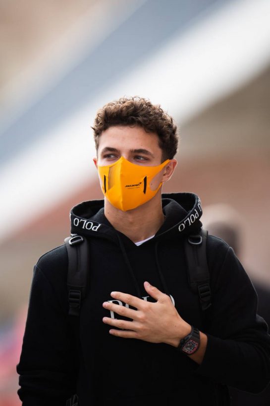 Lando Norris (GBR) McLaren.
21.10.2021. Formula 1 World Championship, Rd 17, United States Grand Prix, Austin, Texas, USA, Preparation Day.
- www.xpbimages.com, EMail: requests@xpbimages.com © Copyright: Price / XPB Images