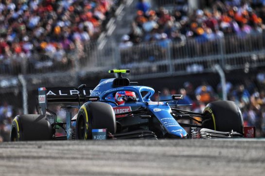 Esteban Ocon (FRA) Alpine F1 Team A521.
23.10.2021. Formula 1 World Championship, Rd 17, United States Grand Prix, Austin, Texas, USA, Qualifying Day.
- www.xpbimages.com, EMail: requests@xpbimages.com &copy; Copyright: Price / XPB Images