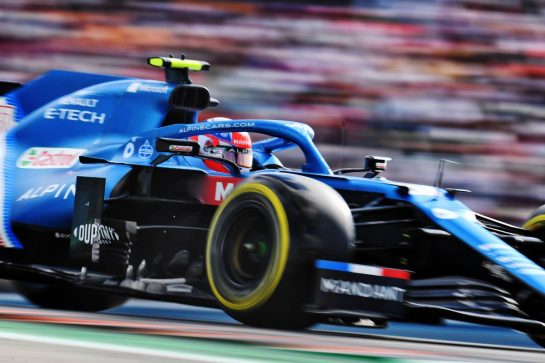 Esteban Ocon (FRA) Alpine F1 Team A521.
23.10.2021. Formula 1 World Championship, Rd 17, United States Grand Prix, Austin, Texas, USA, Qualifying Day.
- www.xpbimages.com, EMail: requests@xpbimages.com &copy; Copyright: Price / XPB Images