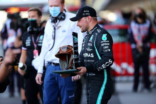 Pole position for Valtteri Bottas (FIN) Mercedes AMG F1 W12.
06.11.2021. Formula 1 World Championship, Rd 18, Mexican Grand Prix, Mexico City, Mexico, Qualifying Day.
- www.xpbimages.com, EMail: requests@xpbimages.com © Copyright: Batchelor / XPB Images