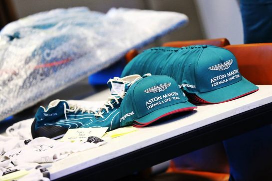 Aston Martin F1 Team AMR21 merchandise.
11.11.2021. Formula 1 World Championship, Rd 19, Brazilian Grand Prix, Sao Paulo, Brazil, Preparation Day.
- www.xpbimages.com, EMail: requests@xpbimages.com &copy; Copyright: XPB Images